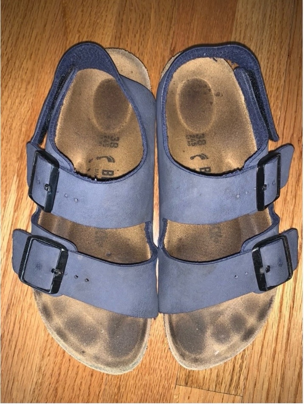 Birkenstock Milano Sandal 38 narrow navy leather.